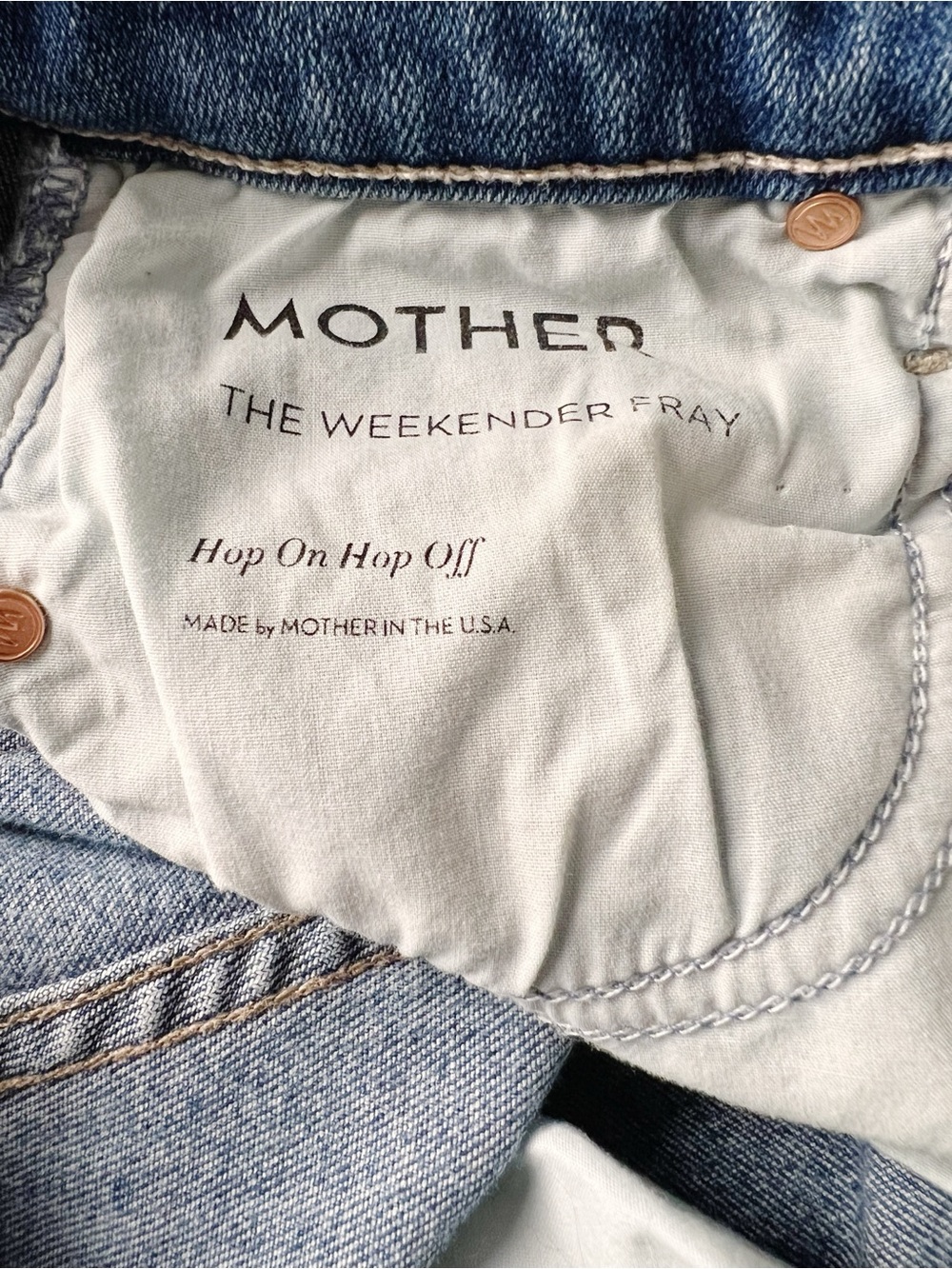 Mother The Weekender Fray Jeans in Hop On Hop Off Mid-Rise Ankle Size 25 - Picture 10 of 12